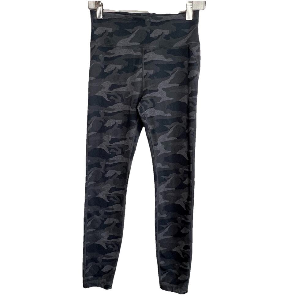 Vuori Jogging Legging High Waist Grey Camouflage Camo Athleisure XS Yoga Run E17